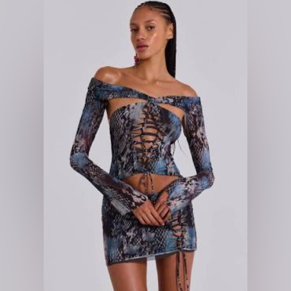 Jaded London Bianca Macrame Dress